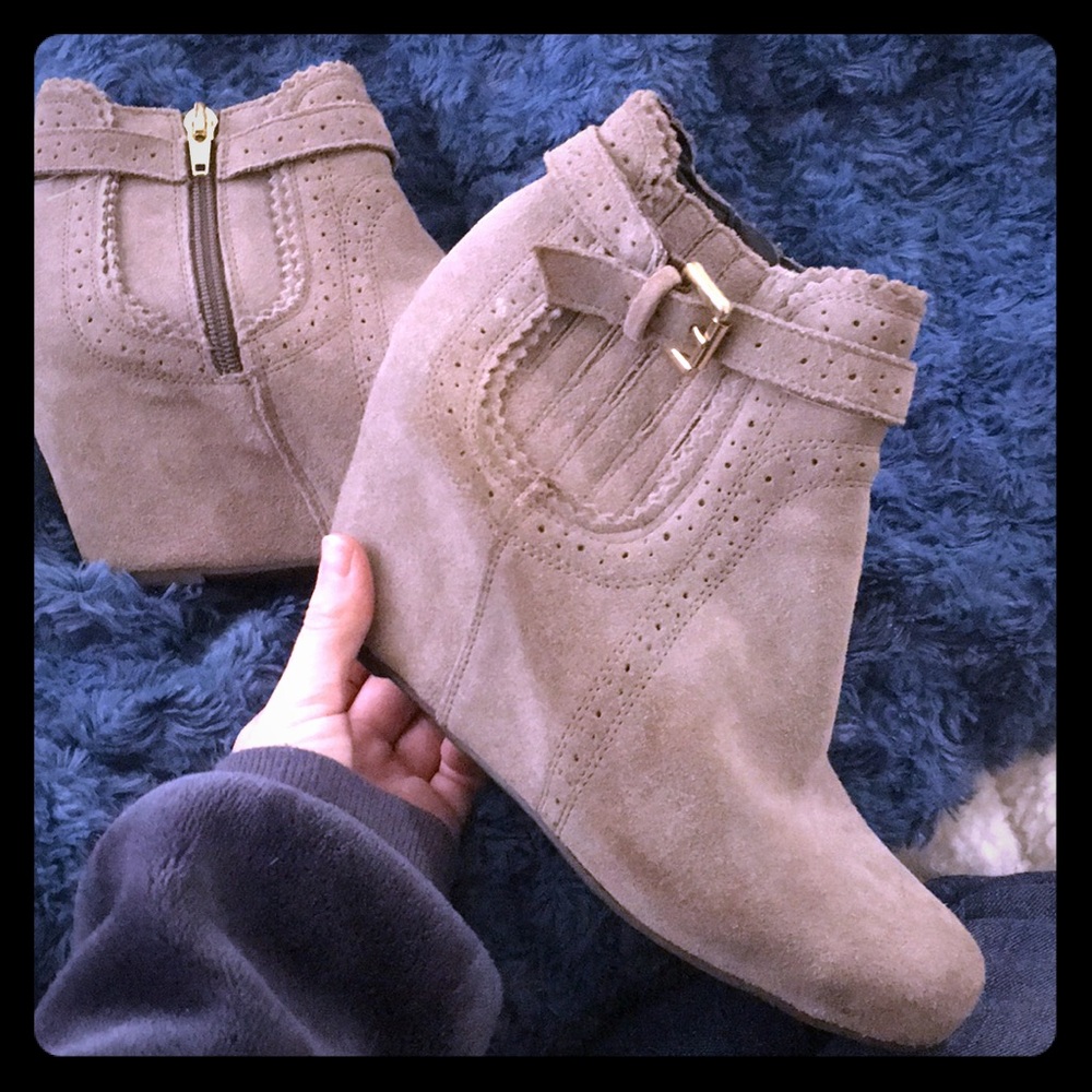 Grey Wedge heel Booties by Dolce Vita